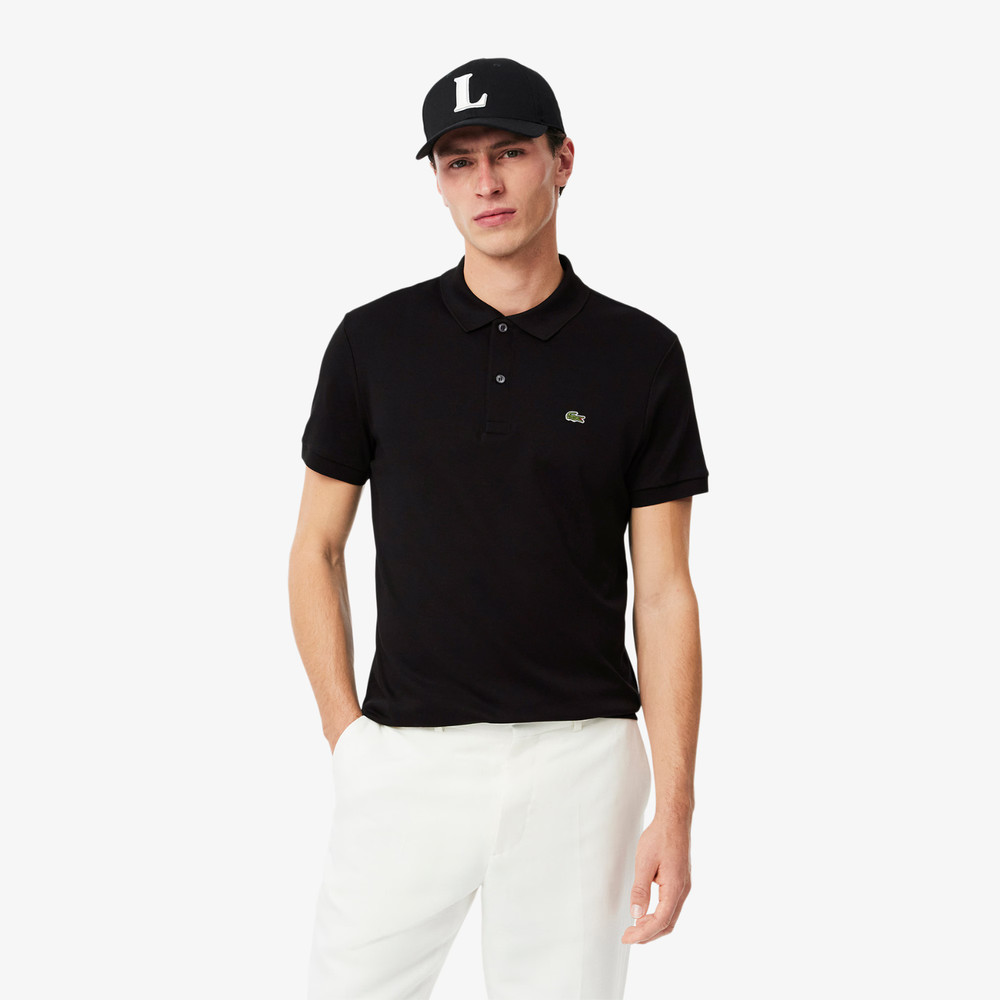 Lacoste Men’s Regular Fit Pima Cotton Soft Polo Shirt, Black, Size Options