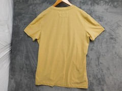 Tallwoods Shirt Mens L Yellow Henley Short Sleeve Polyester Spandex Jersey