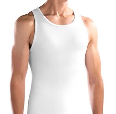 Men’s White Ribbed Stretch Undershirt Lightweight Tank Top A Shirt – 12 Pack