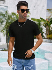 Manfinity Basics Men Solid Tee fitted T-shirt Summer shirt