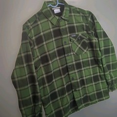 New Columbia Hill View Button Down Shirt Mens Small Jacket Flannel Fleece Lined