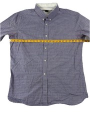 French Connection Button Down Long Sleeve Dress Shirt Mens Size X-Large XL Blue