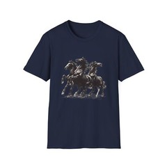 Black Horses T-shirt. Stallions.