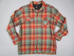 Pendleton Board Shirt Mens Large Multicolor Plaid Wool Flannel Lined Casual Surf