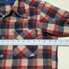 Pendleton Woolen Mills 100% Virgin Wool Shirt Men Medium Plaid Lons Sleeve