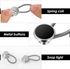 10Pcs Collar Extenders Elastic Button Extender Neck Extenders for Shirt Pant USA
