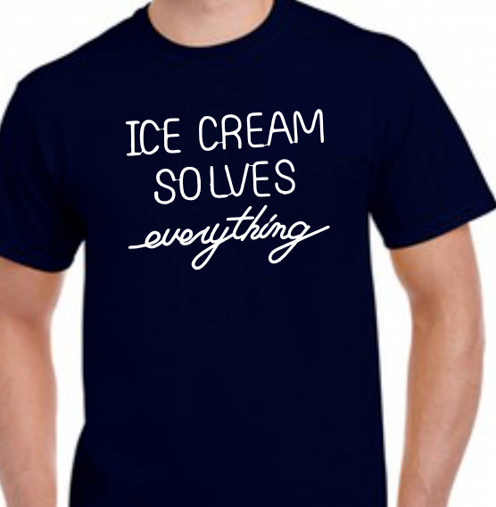 Ice Cream Solves Everything T shirt Tee or hoodie, long sleeve or tank top Funny