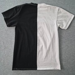 Ghost Face Scream Split Panel Black White Graphic Tee Shirt Mens Medium