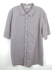 TRAVIS MATTHEWS Button Shirt Men XL Multicolor Check Short Sleeve Nylon Casual