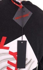 Polythene Optics Silver Stems Long Sleeve T-Shirt Size M Mens Black