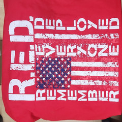 Rothco R.E.D. Remember Everyone Deployed Red Graphic Tee Men’s 3XL