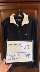 MENS VAN LAACK LUFTHANSA FIRST CLASS LONG SLEEVE NAVY BLUE POLO SHIRT SIZE XL