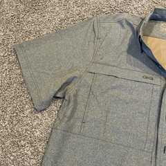 Game Guard Button Up 1051 Micro Tek Shirt Mens Large Gunmetal Gray Vented NWT