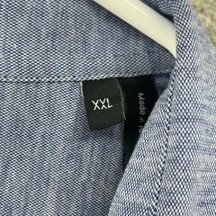 Theory Dress Shirt Men Size XXL Light Blue Cotton Long Sleeve Button Up