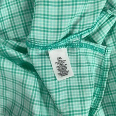 Magellan Fishing Shirt Mens 3XL Green Check Plaid Relaxed Wicking Aransas Pass