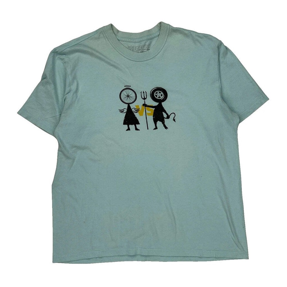 Common Threads Recycling Program Patagonia Graphic T-Shirt – Large Blue Cotton