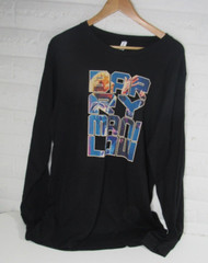 Barry Manilow The Music Legend Light Long Sleeve Graphic Tee Cotton Black XL NEW