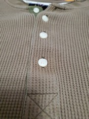 Woolrich Ribbed/Thermal 4-Button Short Sleeve Shirt SZ Medium