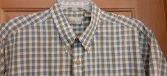 Bill Blass Nor’easter Blue Plaid Short Sleeve Button Down Collar Men’s XXL