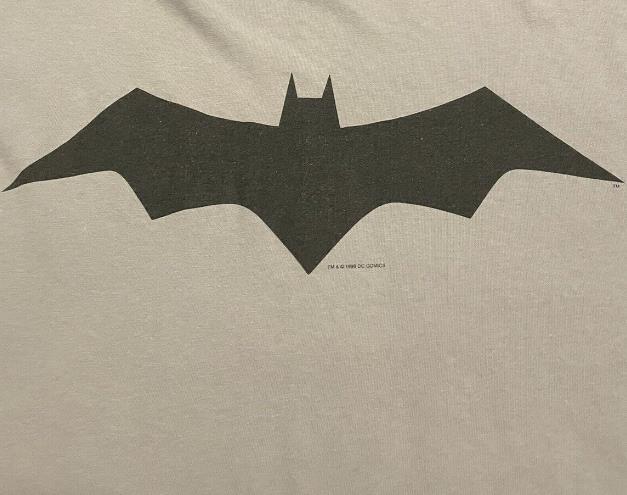 VTG 1998 Batman Retro Classic Logo Graphitti 90s Gray T-Shirt Men’s Size Medium