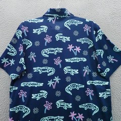 Chubbies The Neon Glade Performance Polo Mens Medium Alligator Print NEW