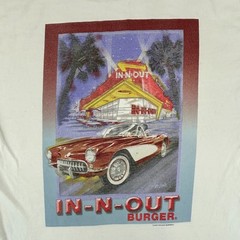 VTG In N Out Burger Shirt Mens L White Fishermans Wharf San Francisco Promo Y2K