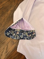 Stenströms Fitted Body Solid Purple Twofold Cotton Dress Shirt Long Sleeve 17 43