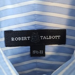 Robert Talbott Men’s Blue & White Striped Size M 15 1/2 – 33 Dress Shirt SPOT