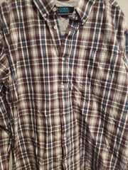 Cody James Core Men’s Large Plaid Button Down Shirt Plum Purple White Blue