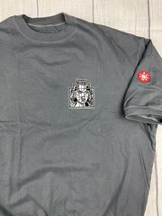 VGC! Cav Empt Overdye Zig Patch Short-Sleeve Crewneck Charcoal Sz Large
