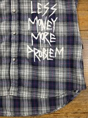 KLEEP Premium Mixed Block Flannel Button Up Shirt Men’s Size L Notorious Biggie