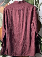 US Polo Assn. Large Slim Basic Button Down Long Sleeve Shirt Cotton Heather Red