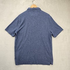 Faherty Movement Polo Shirt Men’s Large Heathered Flecked Blue Horizon Line
