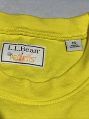 LL Bean X Peanuts Walk on the Wild Side T Shirt Medium Snoopy Snow Mountains