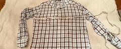 Thomas Dean Checked Button Down Shirt Cuffs Large