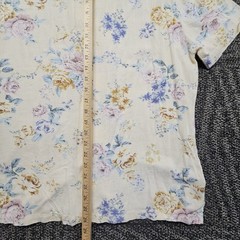Porter & Ash Textured Luxe Linen Blend Button Down Shirt Men’s Large Floral NWT