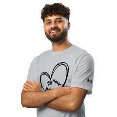 Gift for Dog Lover Under Armour Tee Shirt Unisex S-2XL Paw & Heart White or Grey