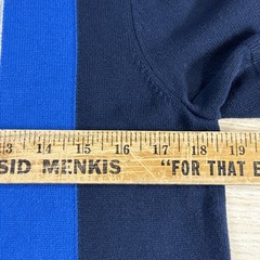 Express Button Up Striped Border Sweater Polo Shirt Men’s Medium 100% Cotton