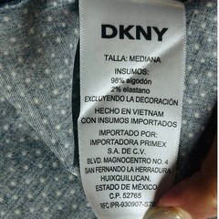 DKNY Button-Down Shirt Men M Blue Regular Fit Stretch Geometric Cotton Office