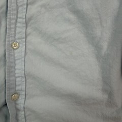 Steven Alan Shirt Mens Medium Blue Solid Long Sleeve Button Up Made USA Casual