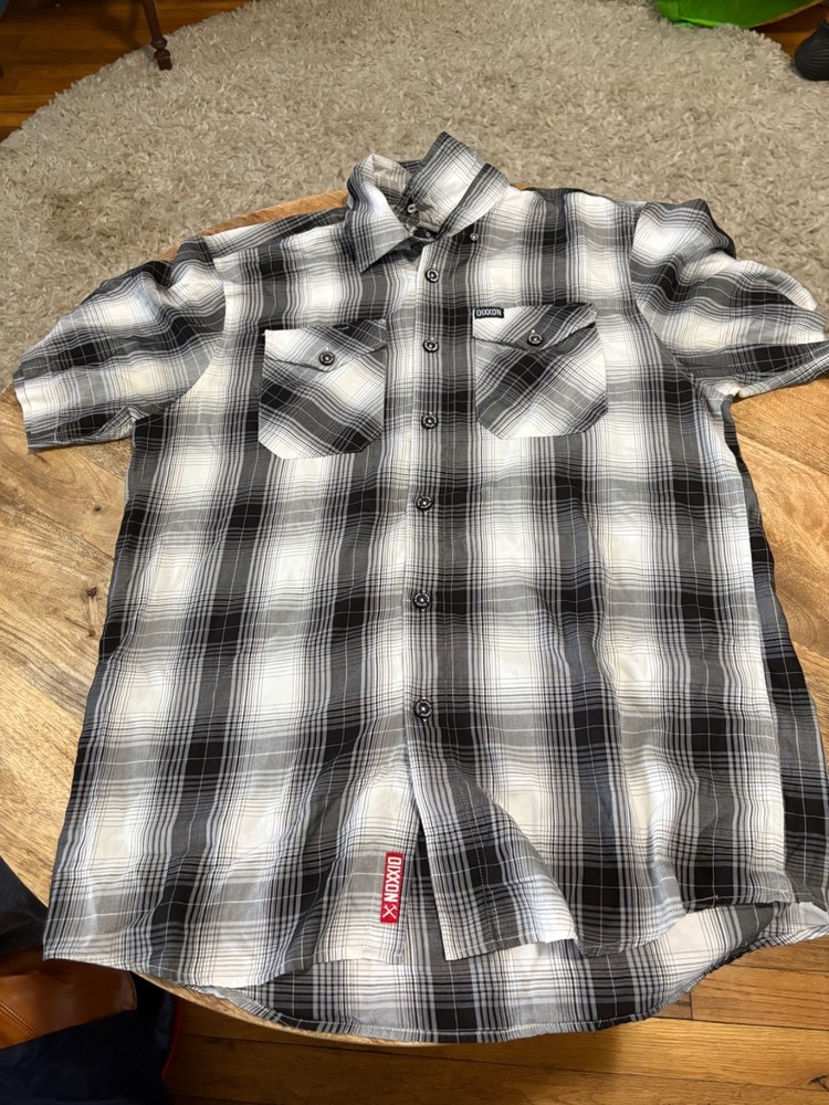 Dixxon Flannel Sutherland Plaid Button Up D-Lux Bamboo Men’s Sz Med.