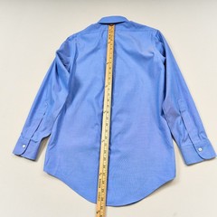 Brooks Brothers Blue Dress Shirt 14.5 32 Slim Fit Non Iron Point Collar