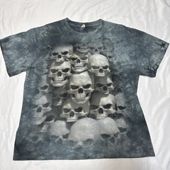 Skull Piles 2005 David Penfound Design Style Horror T Shirt Tie Dye Large