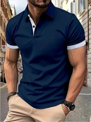 Men Polo Shirt Casual Summer Beach Fashion Golf Tee Top Tee Gym Fitness Fun Gift