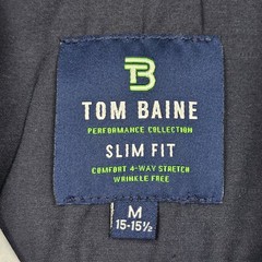 Tom Baine Performance Collection Shirt Mens Med 15/15.5 Slim Fit Flamingo Print
