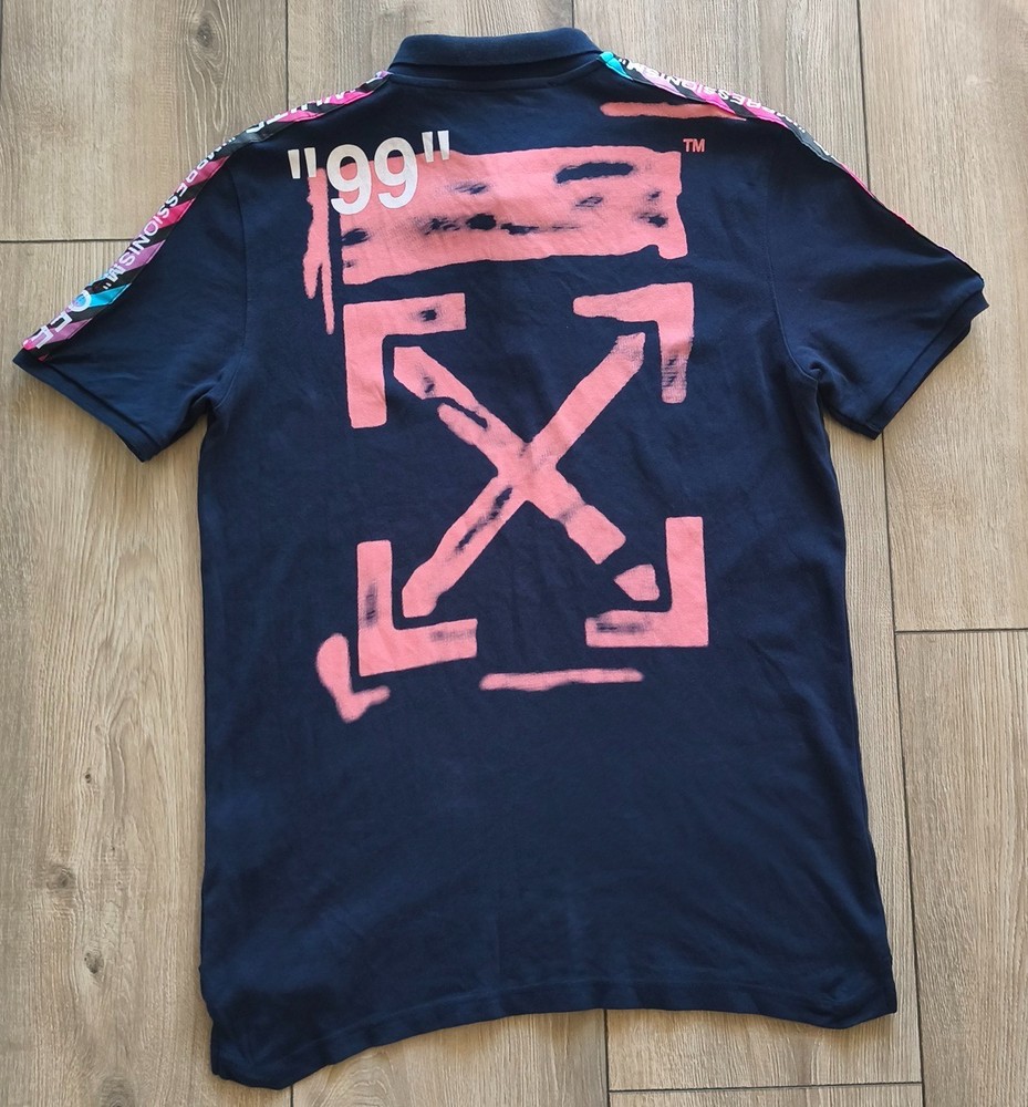 Off-White “Impressionalism” Short Sleeve Polo Shirt Size 3XL