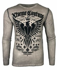 Xtreme Couture by Affliction Men’s Thermal Shirt INTENSITY Biker MMA