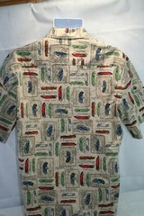 Grant Thomas S/S Lightweight Button Pocket Shirt Antique Car Graphic Mens Medium