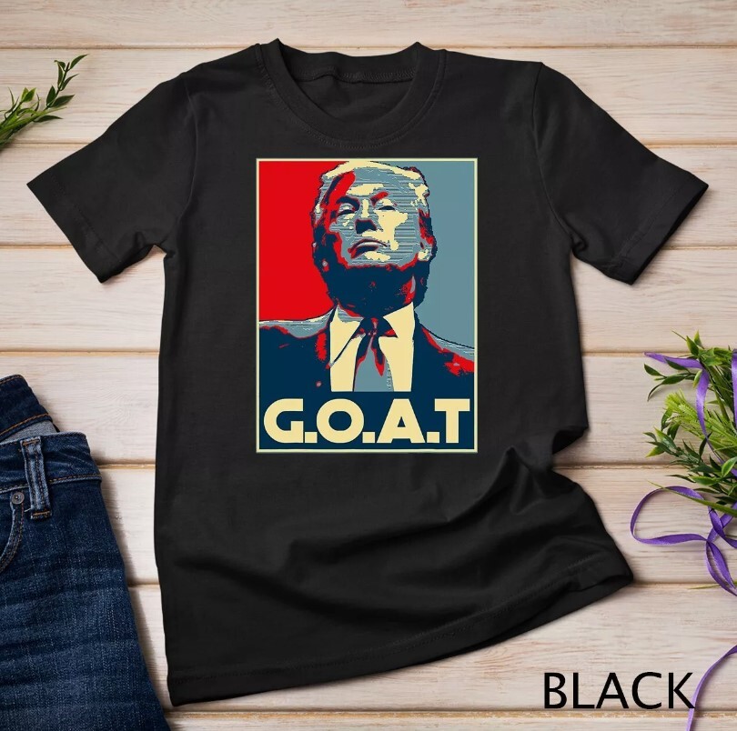 Trump GOAT Middle Finger Election 2024 Republican Poster T-Shirt Unisex T-shirt