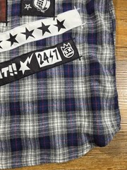 KLEEP Premium Mixed Block Flannel Button Up Shirt Men’s Size L Notorious Biggie
